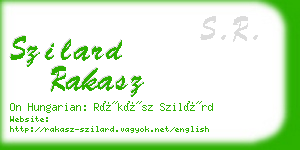 szilard rakasz business card